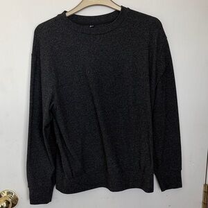 Uniqlo Women's Long-Sleeve Crewneck Sweater - Charcoal Black